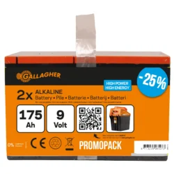 Duopack Alkaline batteri 2x 9V/175Ah