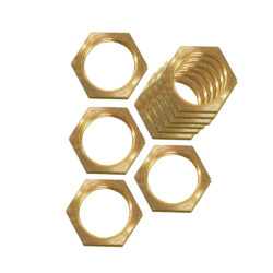 La Buvette PACK OF 10 BRASS NUTS (3/4-INCH)